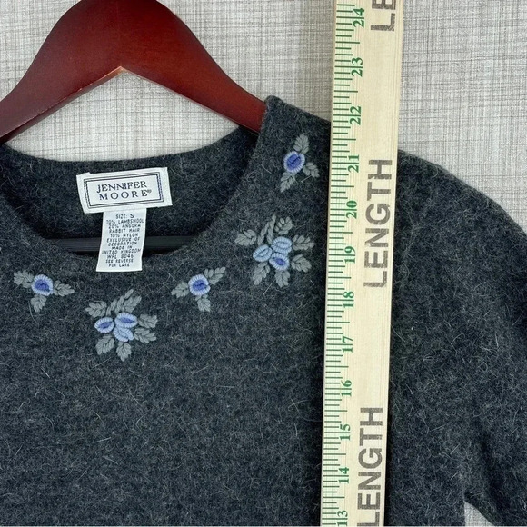 Jennifer Moore Size S Angora Wool Blen Shirt and cardigan sweater 2 pcs 2927 - Picture 8 of 9